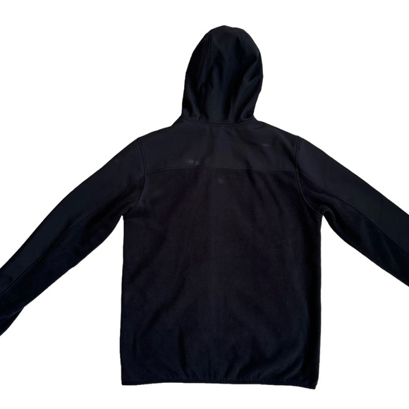 Reebok Mens Hybrid Softshell Fleece Jacket Hoodie Black YKK Zip Medium M - Picture 3 of 6